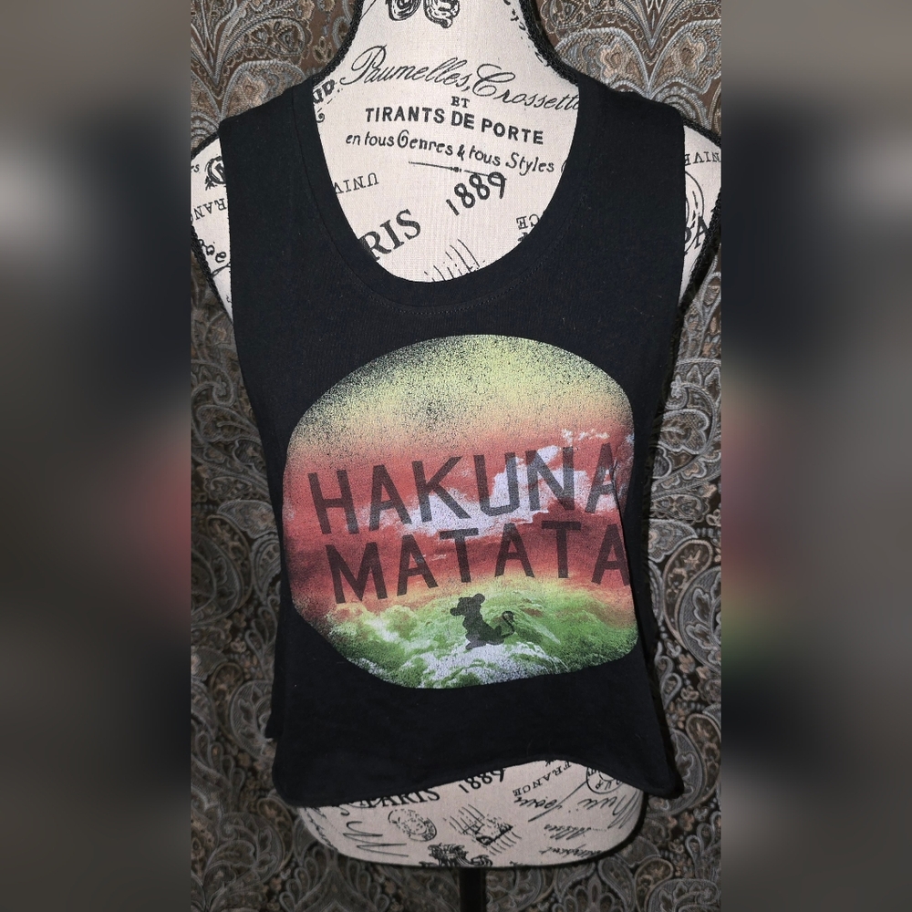 Disney Hakuna Matata Black Tank Top